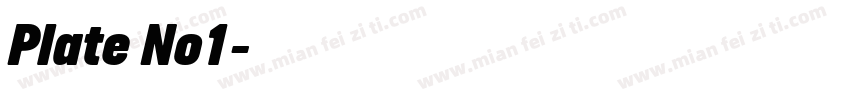 Plate No1字体转换